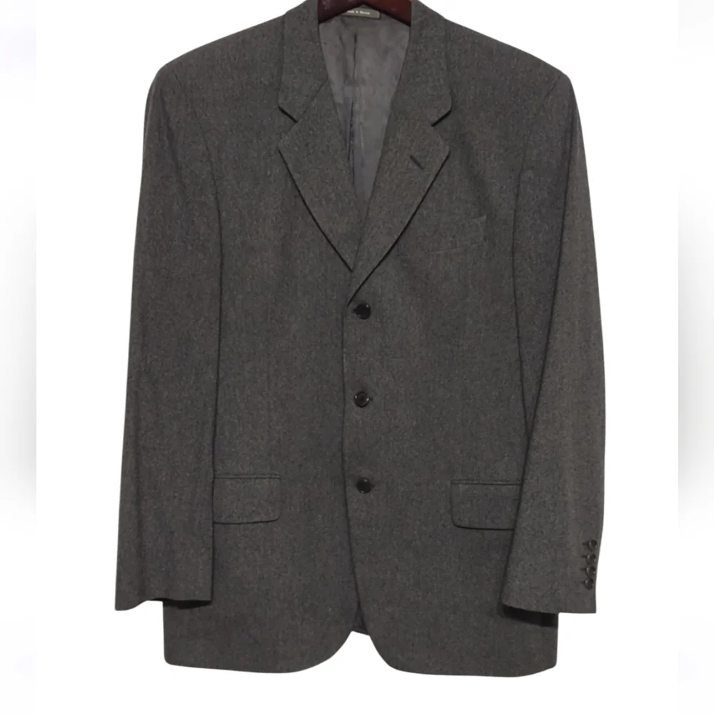 Calvin Klein Wool Blazer Size 42R Gray Excellent Condition
